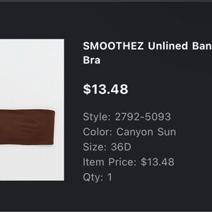 Aerie SmoothEZ Unlined Bandeau Bra - Brown